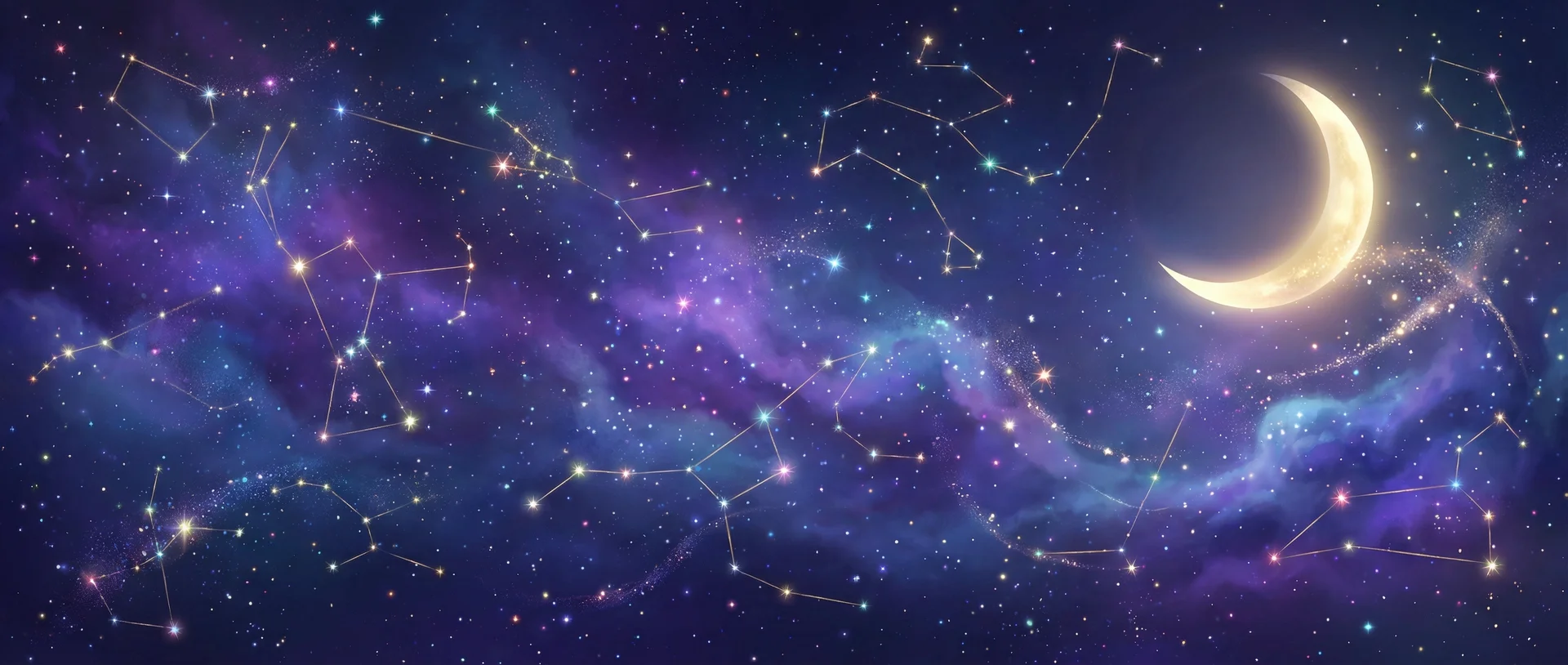 星空背景 - 母女双飞 | 每日星座运势与塔罗占卜